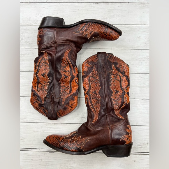 Frye Women’s Western Alligator Leather CowBoy Boots Size 9B - Picture 1 of 11